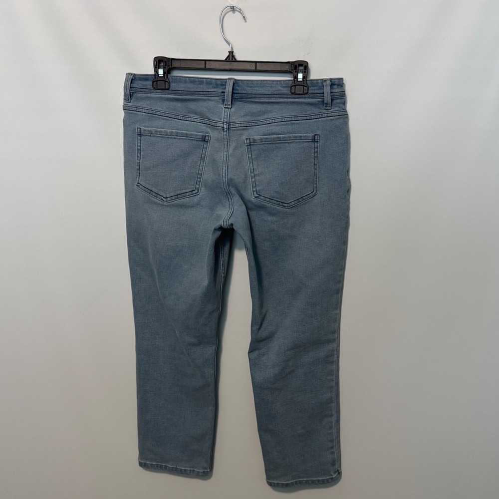 Under 5'10 Straight Stretch Jeans Mens 32x25 Light Wash Blue Denim Office 510 - Picture 4 of 10